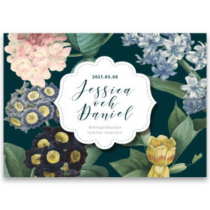 save the date vintage flowers